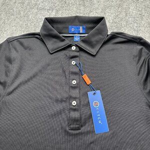 Stitch Golf Polo Shirt Women's Small Black Solid Performance Stretch 221SA0004